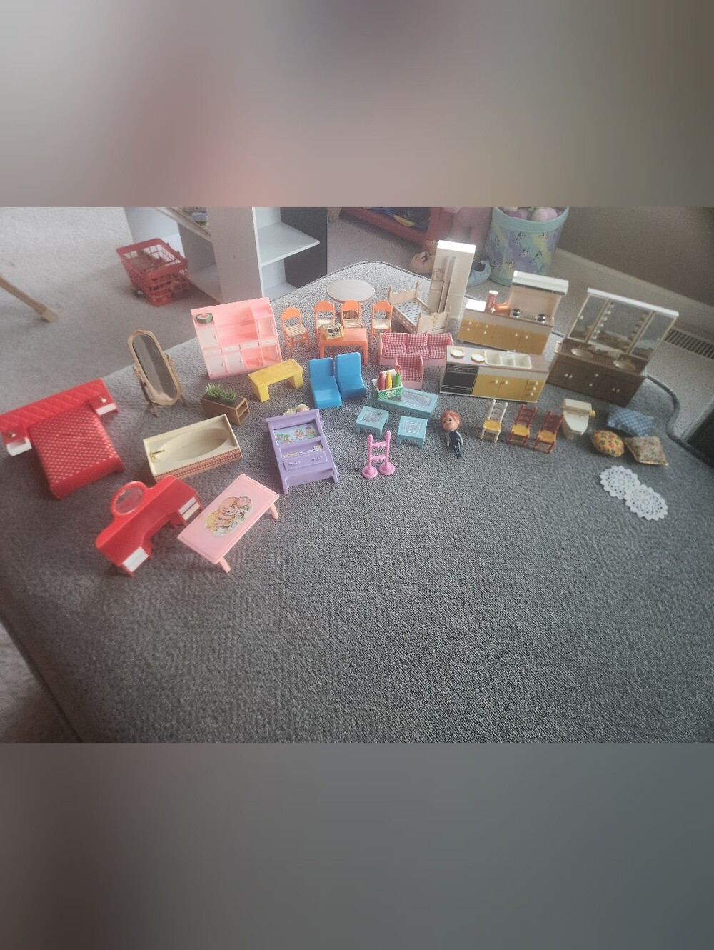 Assorted Kids Dollhouse Furniture and Accessories - Mostly Tomy